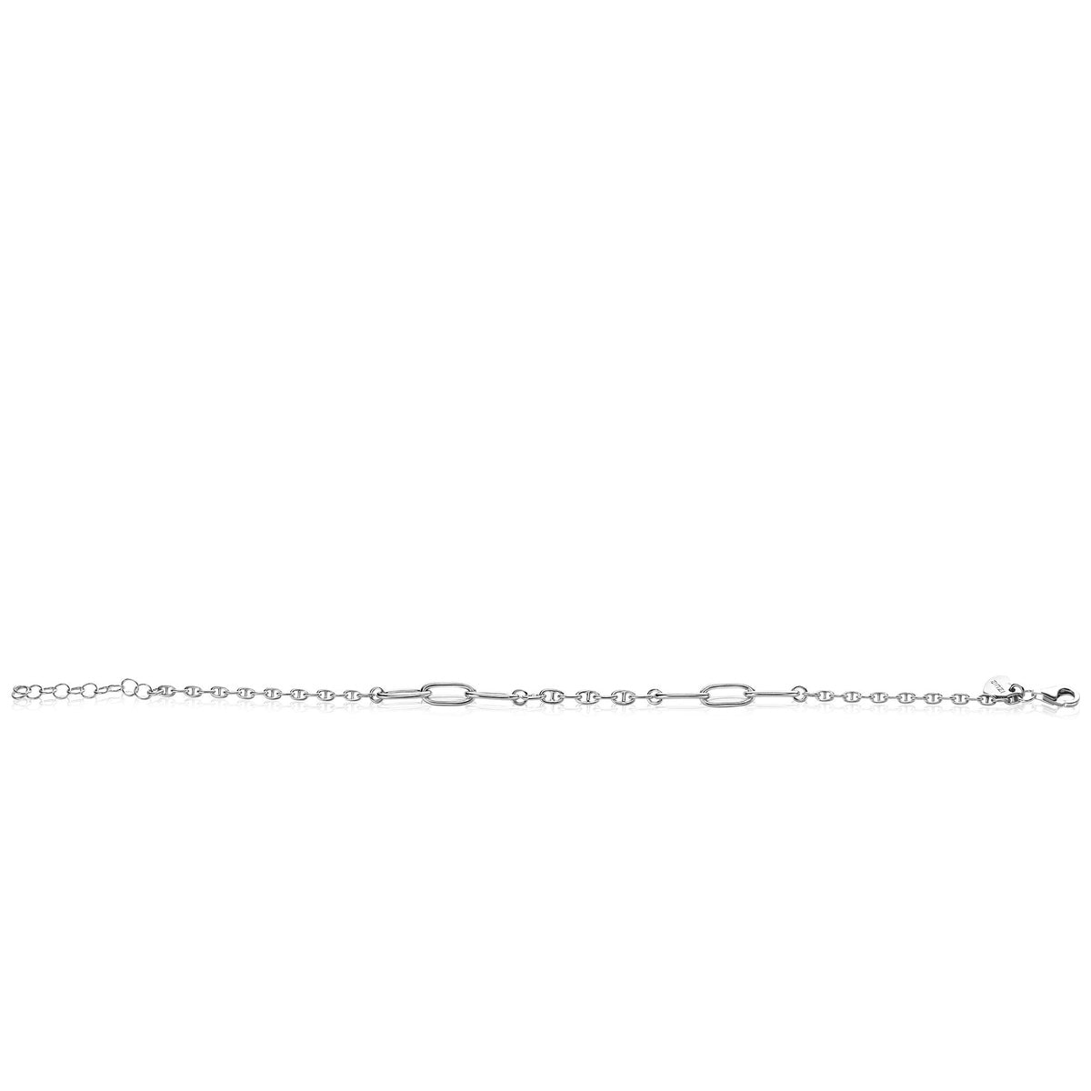 Zinzi Zilveren Armband met Unieke Paperclip Schakels ZIA2413, exclusief en kwalitatief hoogwaardig. Ontdek nu!