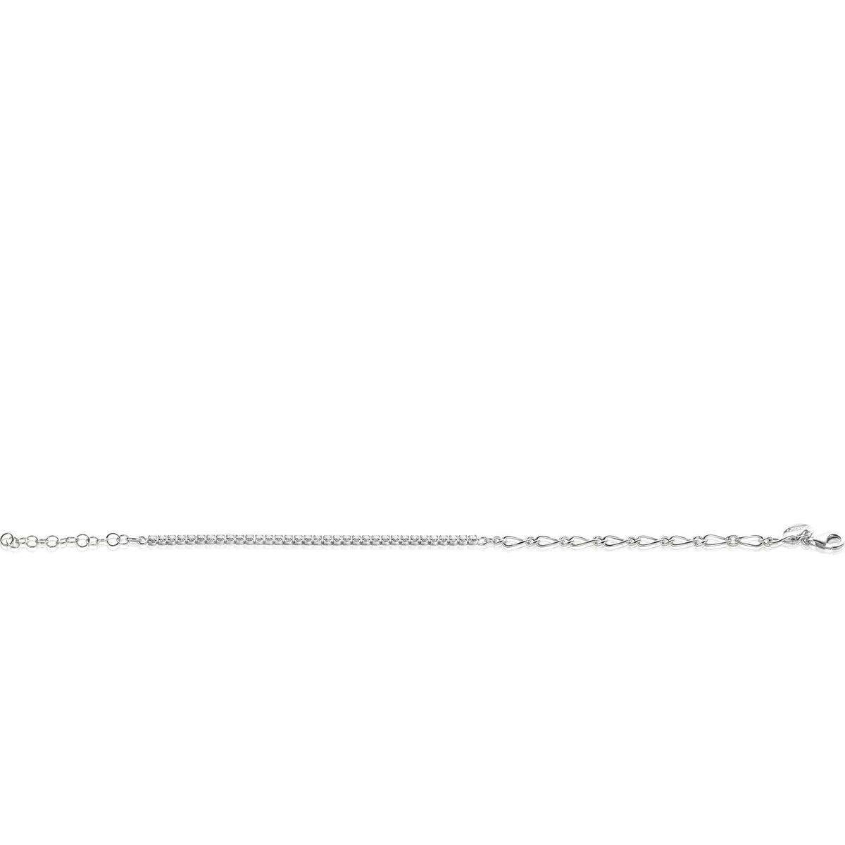 ZINZI Zilveren Armband met Witte Zirkonia - ZIA2460