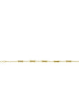 ZINZI gold plated zilveren schakel armband met vijf gladde bamboe vormen 17-20cm ZIA2577G - PansiteNederland.nl