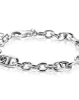 ZINZI zilveren schakel armband met zes trendy grote marine schakels 7,8mm breed 17-20cm ZIA2580 - PansiteNederland.nl