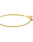 ZINZI gold plated zilveren singapore armband met glinsterende gedraaide schakels 1,9mm breed 17-20cm ZIA2585G - PansiteNederland.nl