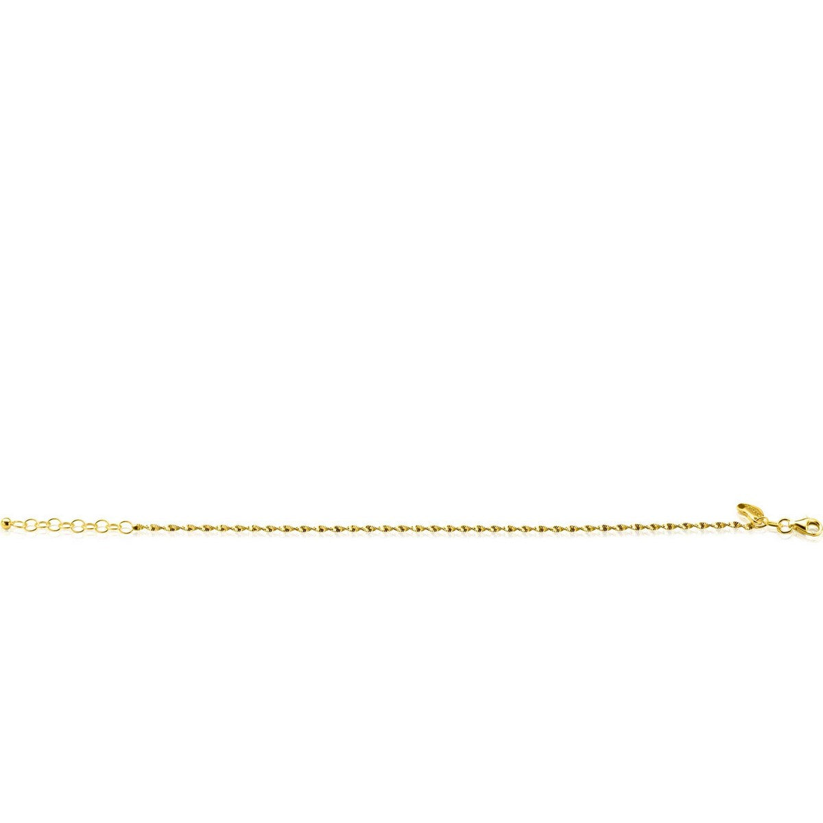 ZINZI gold plated zilveren singapore armband met glinsterende gedraaide schakels 1,9mm breed 17-20cm ZIA2585G - PansiteNederland.nl