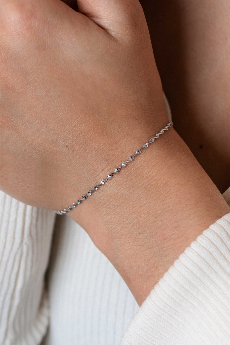 ZINZI Zilveren Armband met Witte Zirkonia - ZIA2585