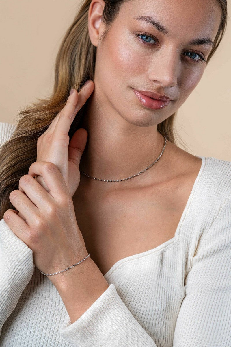 ZINZI Zilveren Armband met Witte Zirkonia - ZIA2585