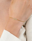 ZINZI gold plated zilveren armband met Infinity teken met witte zirkonia's 17-19cm ZIA2597Y - PansiteNederland.nl