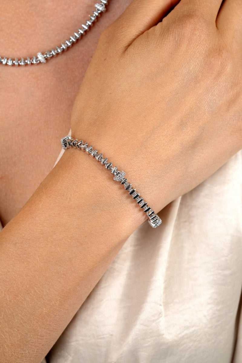 ZINZI Zilveren Armband met Witte Zirkonia - ZIA2678