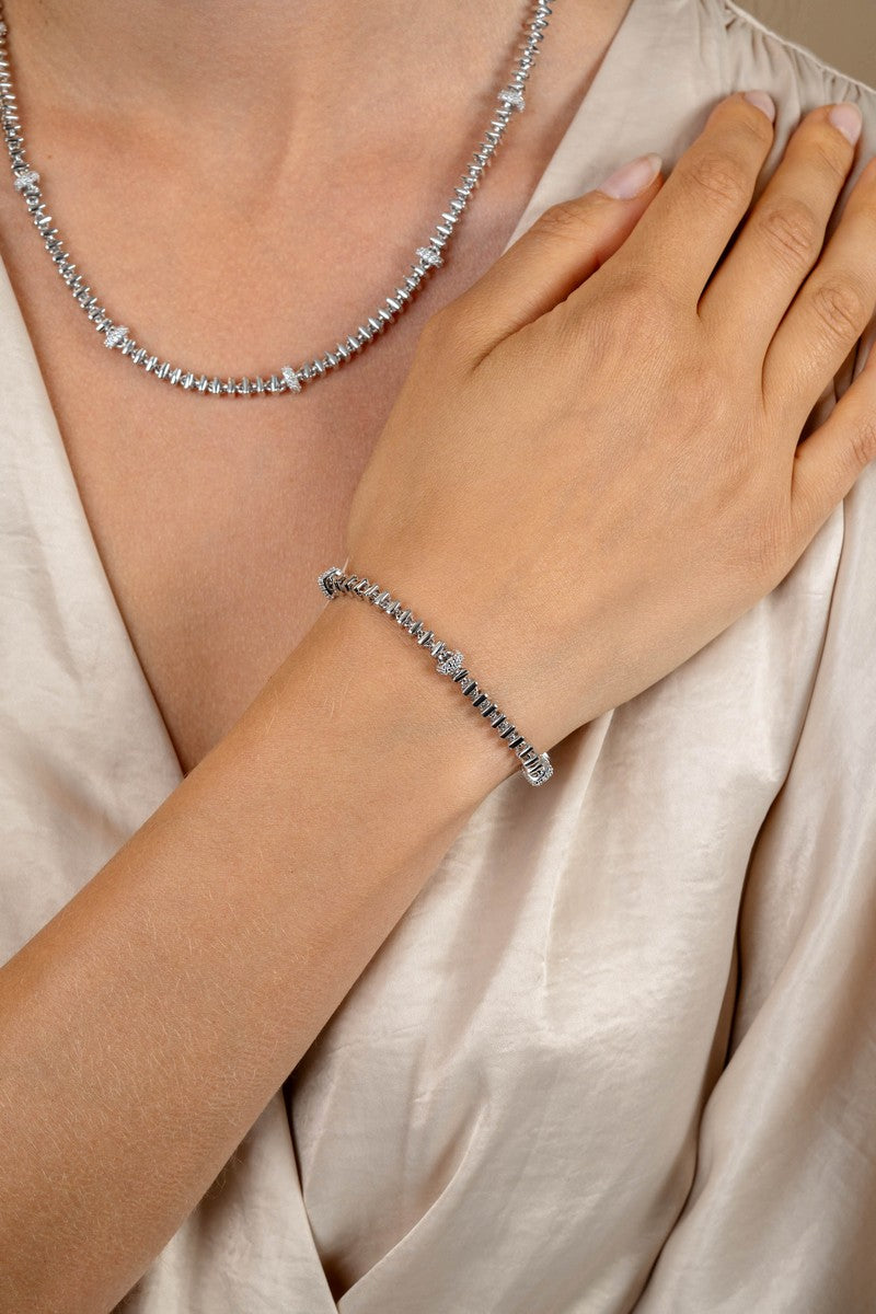 ZINZI Zilveren Armband met Witte Zirkonia - ZIA2678