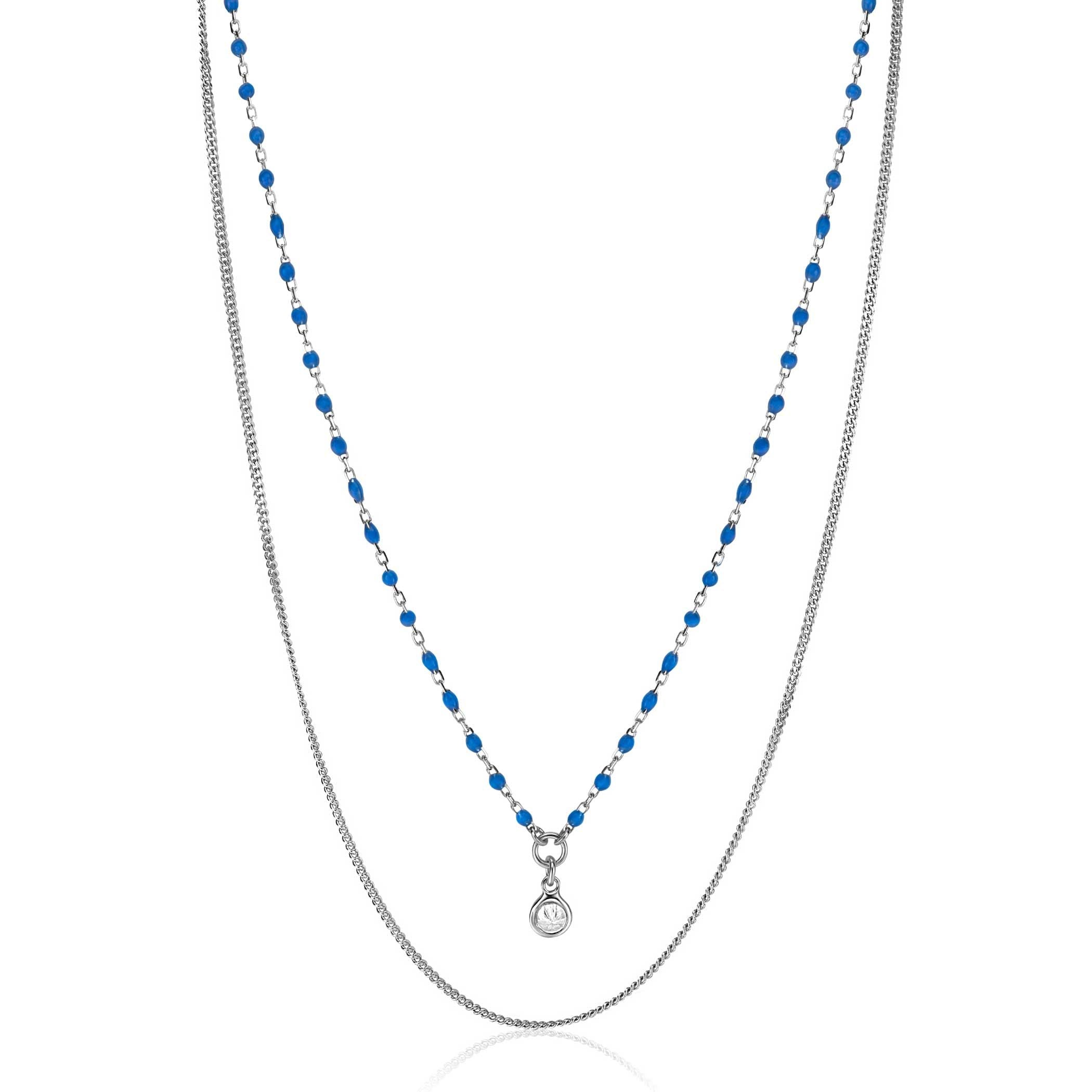 ZINZI Zilveren Ketting met Witte Zirkonia - ZIC2529