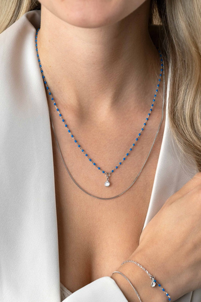 ZINZI Zilveren Ketting met Witte Zirkonia - ZIC2529