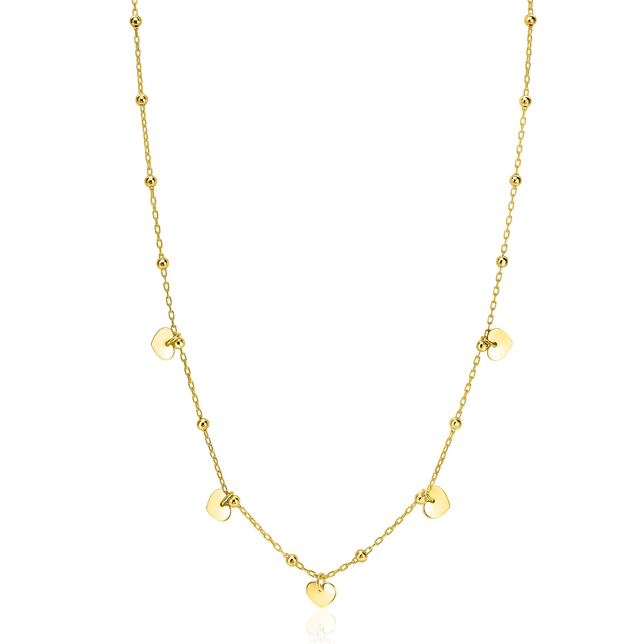ZINZI Verguld Zilveren Ketting 42-45cm - ZIC2531G