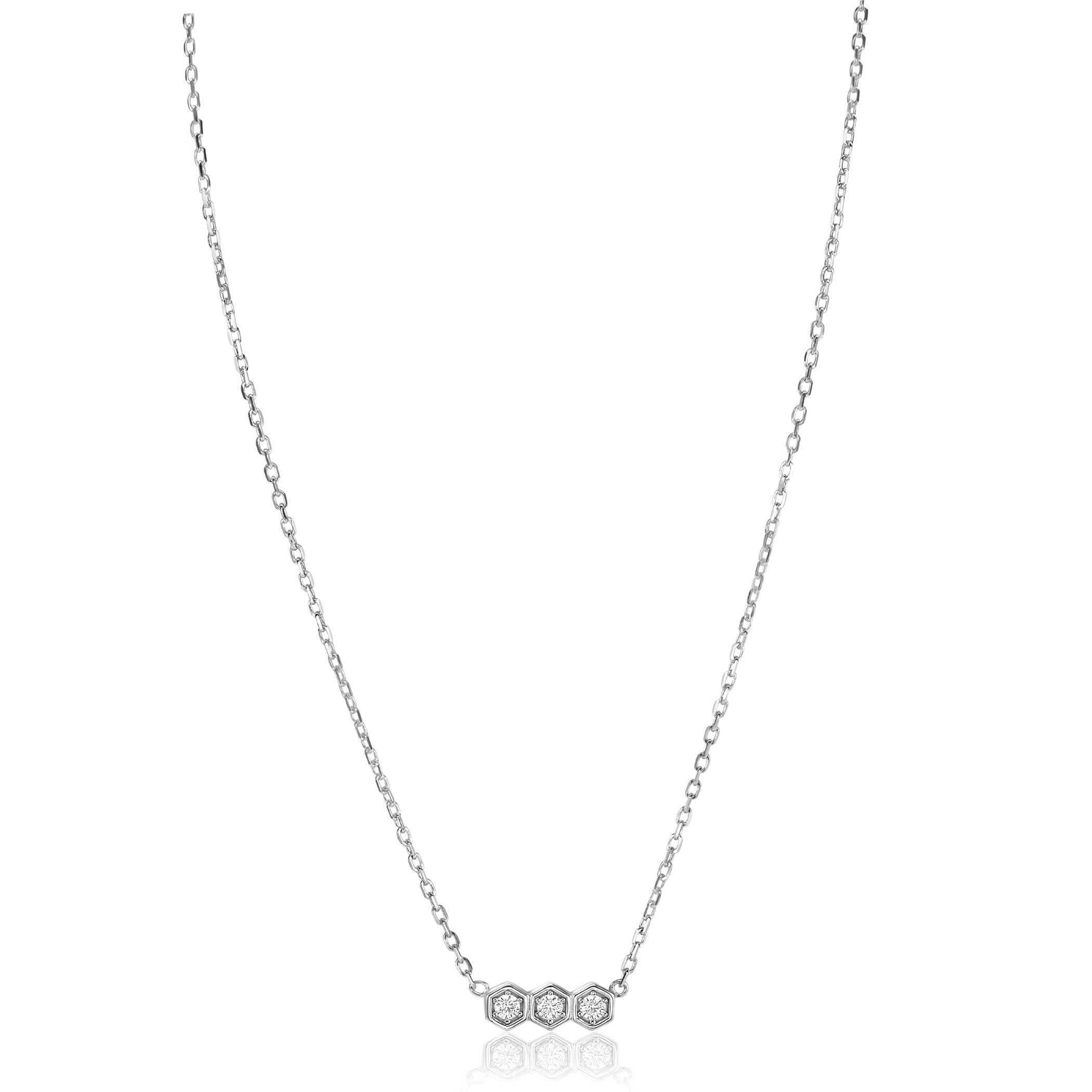 ZINZI Zilveren Ketting met Witte Zirkonia - ZIC2543