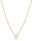 Zinzi Gold Plated Zilveren Ketting met Open Rondje en Witte Zirkonia's 45cm ZIC2550Y, exclusief en kwalitatief hoogwaardig. Ontdek nu!