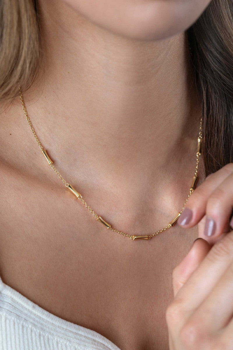 ZINZI Verguld Zilveren Ketting 40-45 cm - ZIC2577G