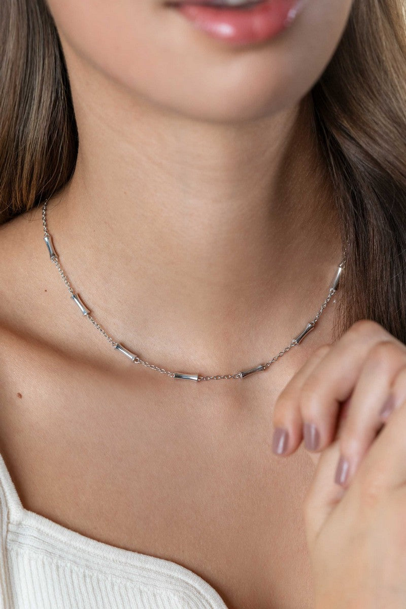 ZINZI Zilveren Ketting met Witte Zirkonia - ZIC2577
