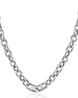 ZINZI zilveren schakel ketting 7,4mm breed 42-45cm ZIC2580 - PansiteNederland.nl