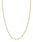 ZINZI gold plated zilveren ketting met glinsterende gedraaide schakels 1,9mm breed 43-45cm ZIC2585G - PansiteNederland.nl