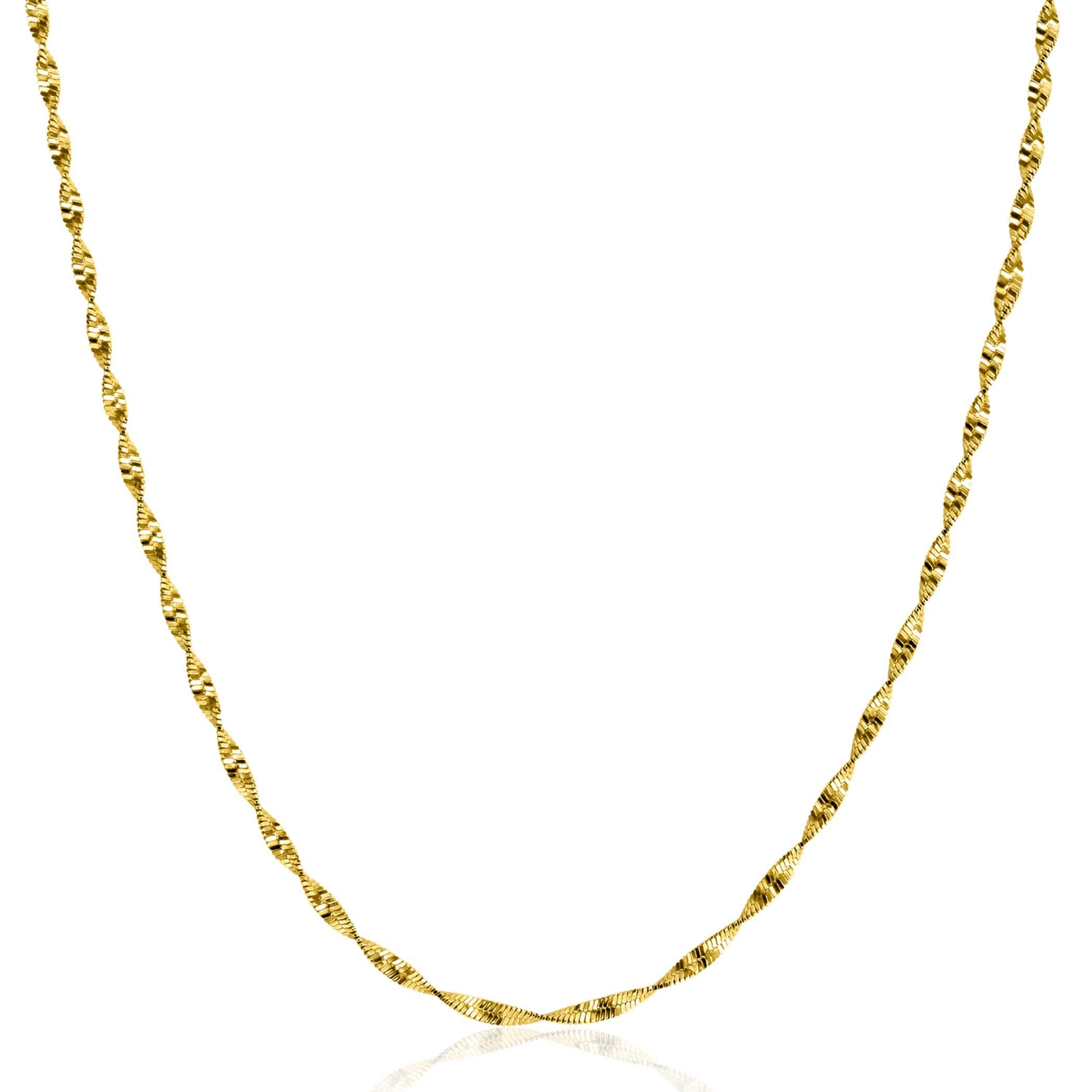 ZINZI Verguld Zilveren Ketting 43-45cm - ZIC2585G