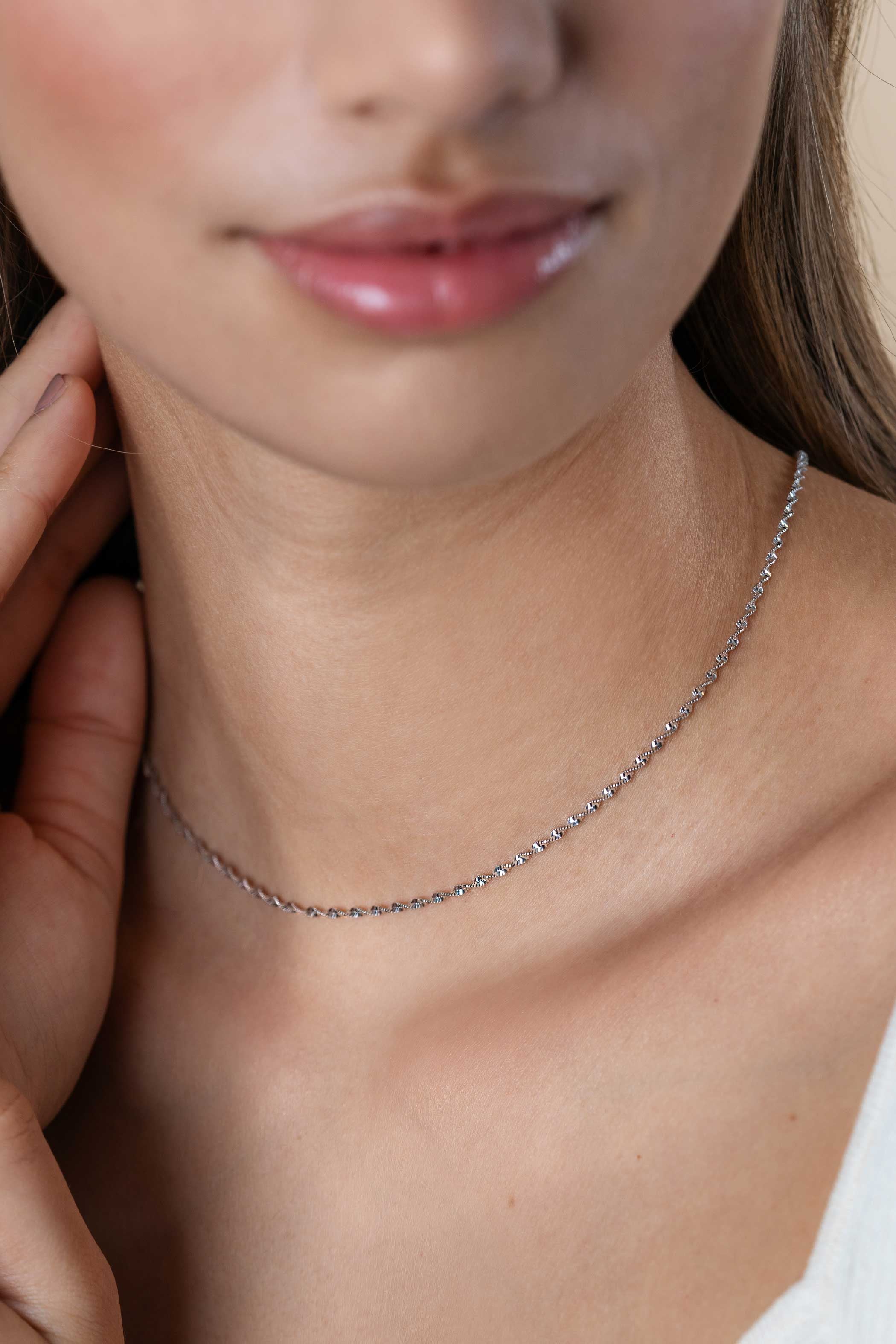 ZINZI Zilveren Ketting 43-45cm - ZIC2585