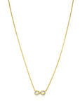 ZINZI gold plated zilveren ketting met Infinity teken, vol bezet met witte zirkonia's 42-45cm ZIC2597Y - PansiteNederland.nl