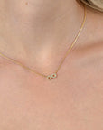 ZINZI gold plated zilveren ketting met Infinity teken, vol bezet met witte zirkonia's 42-45cm ZIC2597Y - PansiteNederland.nl