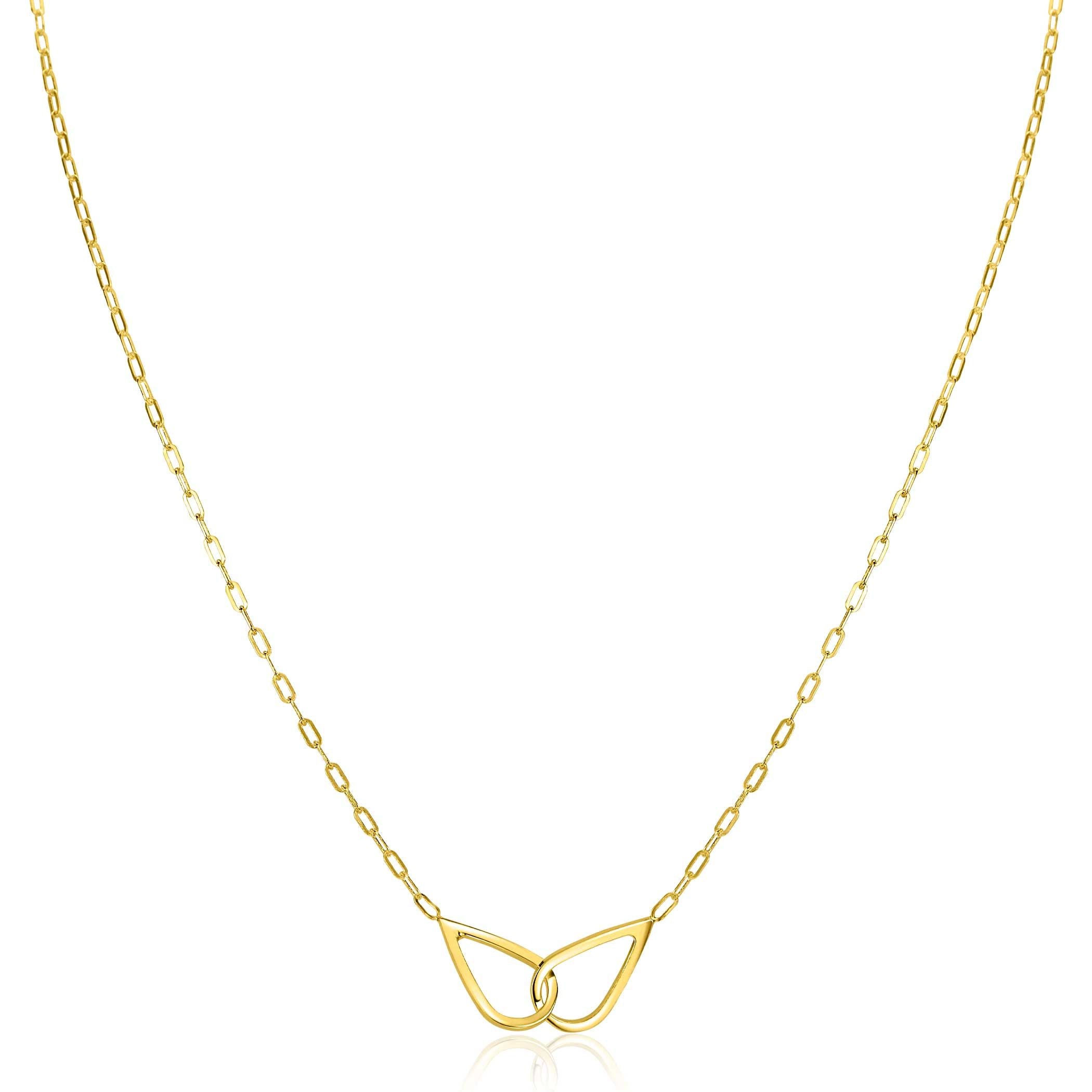 ZINZI Verguld Zilveren Ketting 42-45cm - ZIC2634