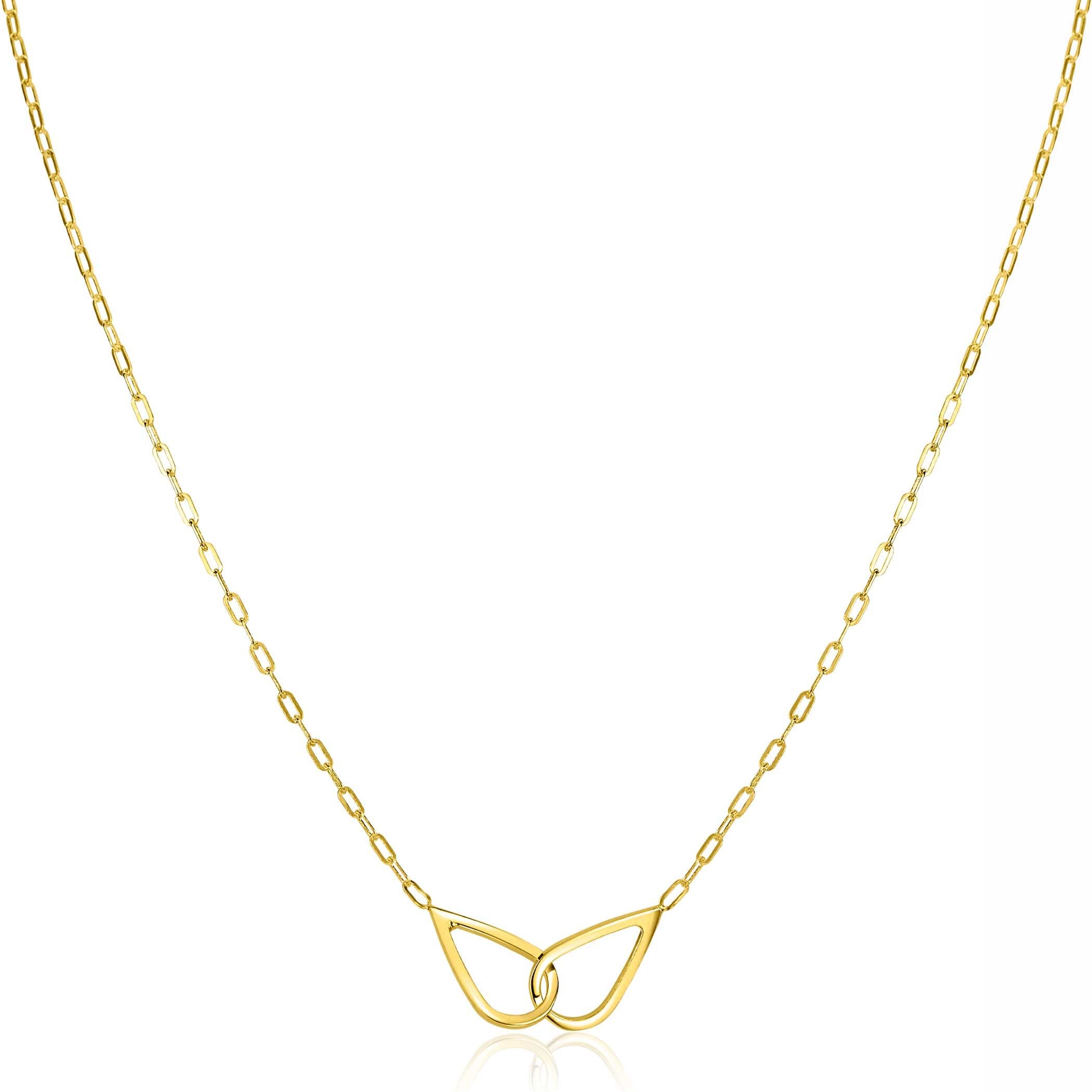 ZINZI Verguld Zilveren Ketting 42-45cm - ZIC2634
