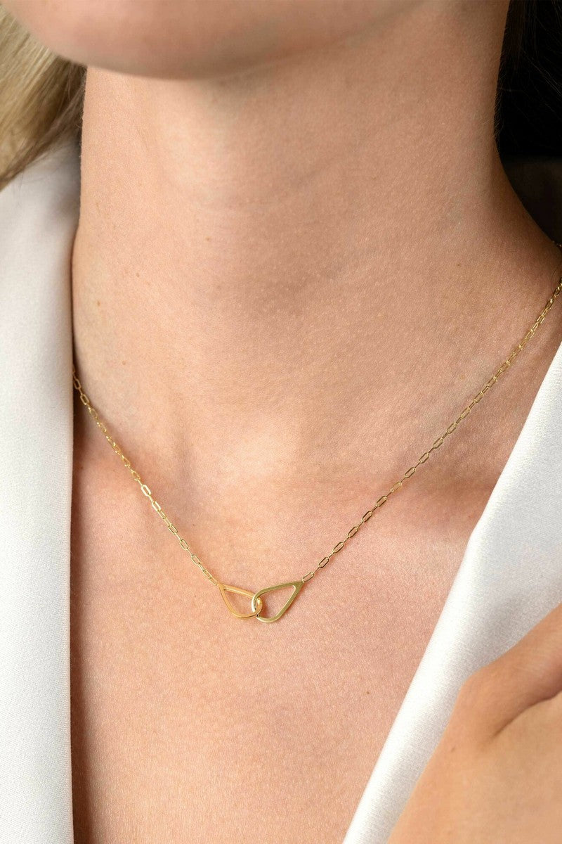 ZINZI Verguld Zilveren Ketting 42-45cm - ZIC2634
