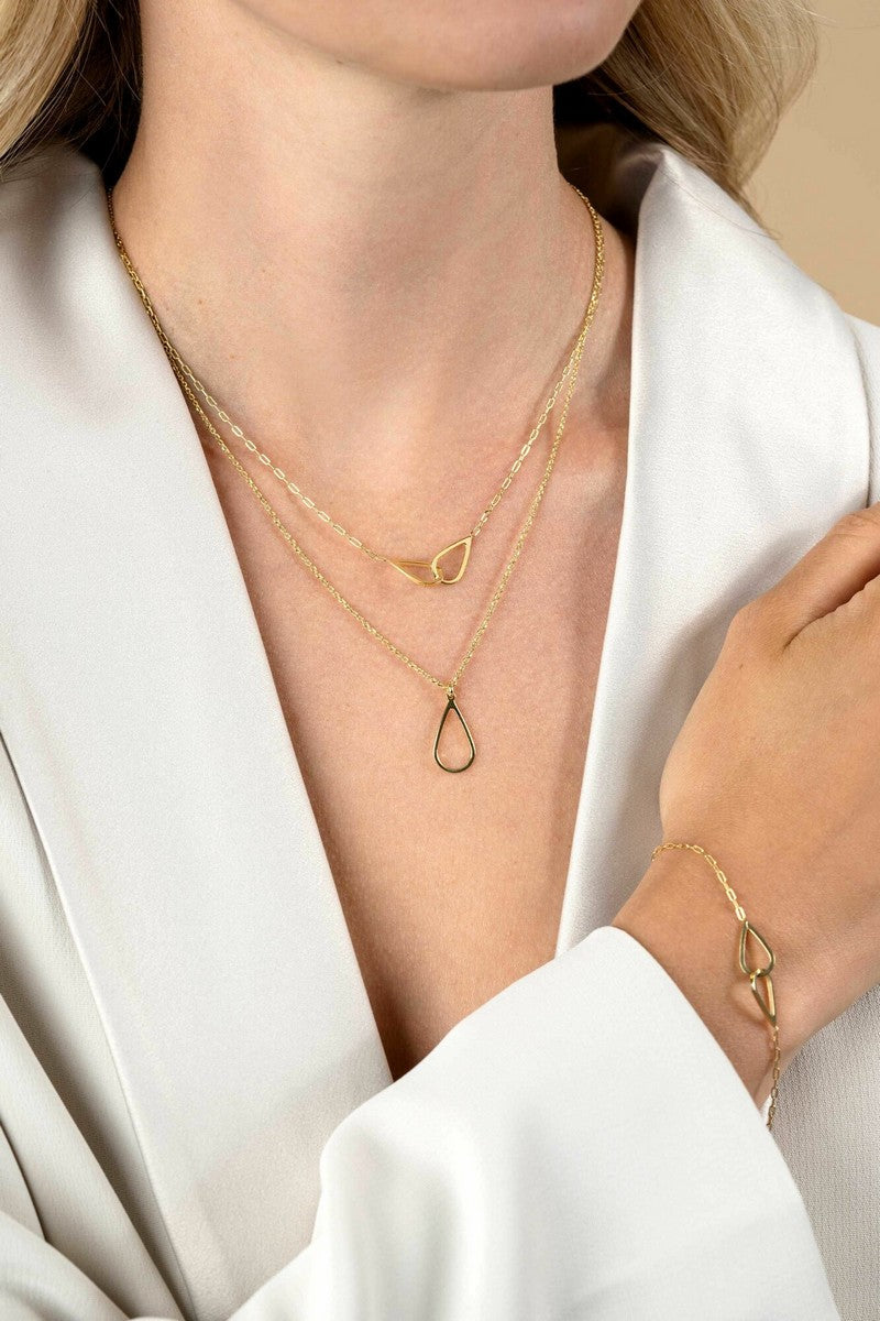 ZINZI Verguld Zilveren Ketting 42-45cm - ZIC2634
