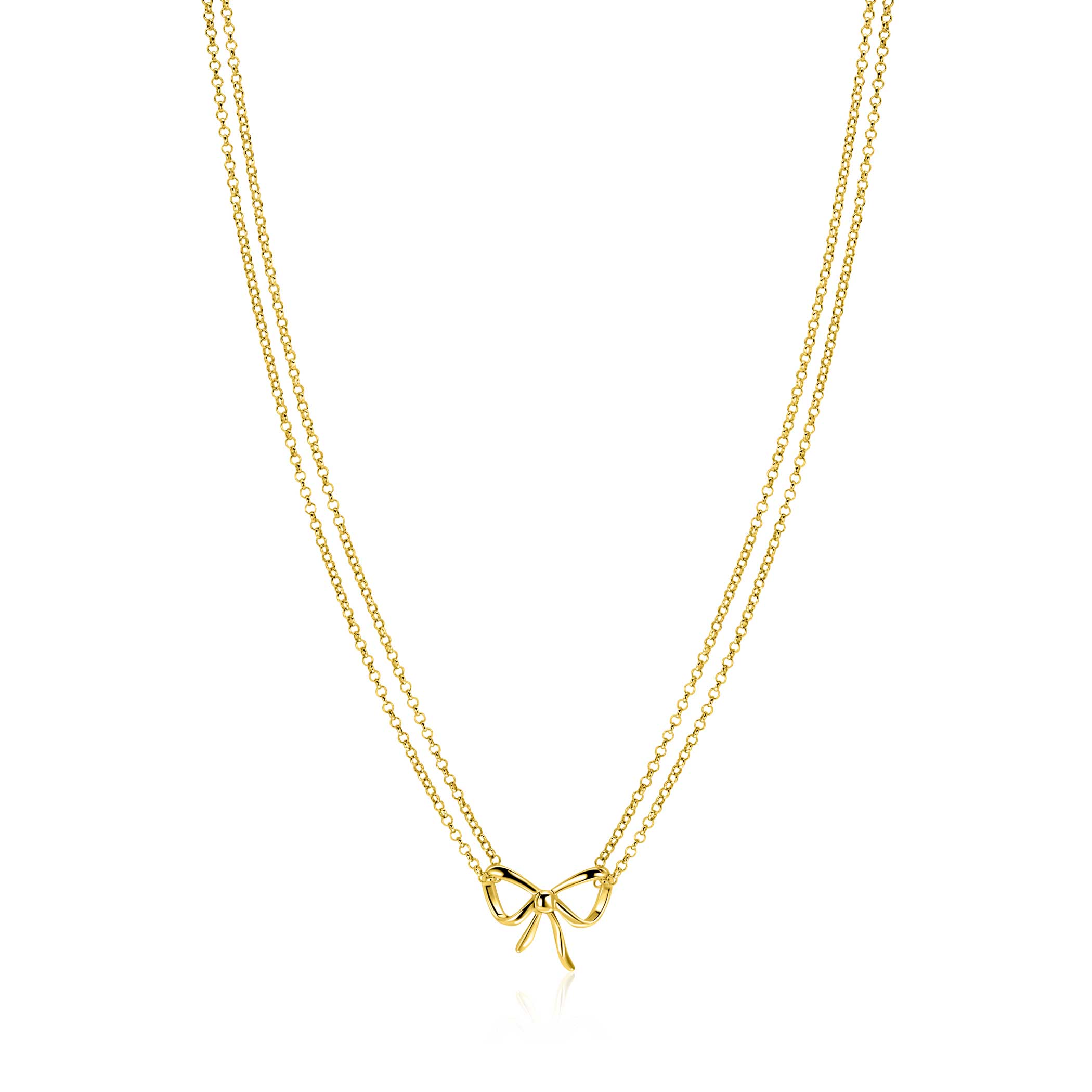 ZINZI Verguld Zilveren Ketting 40-43cm - ZIC2677