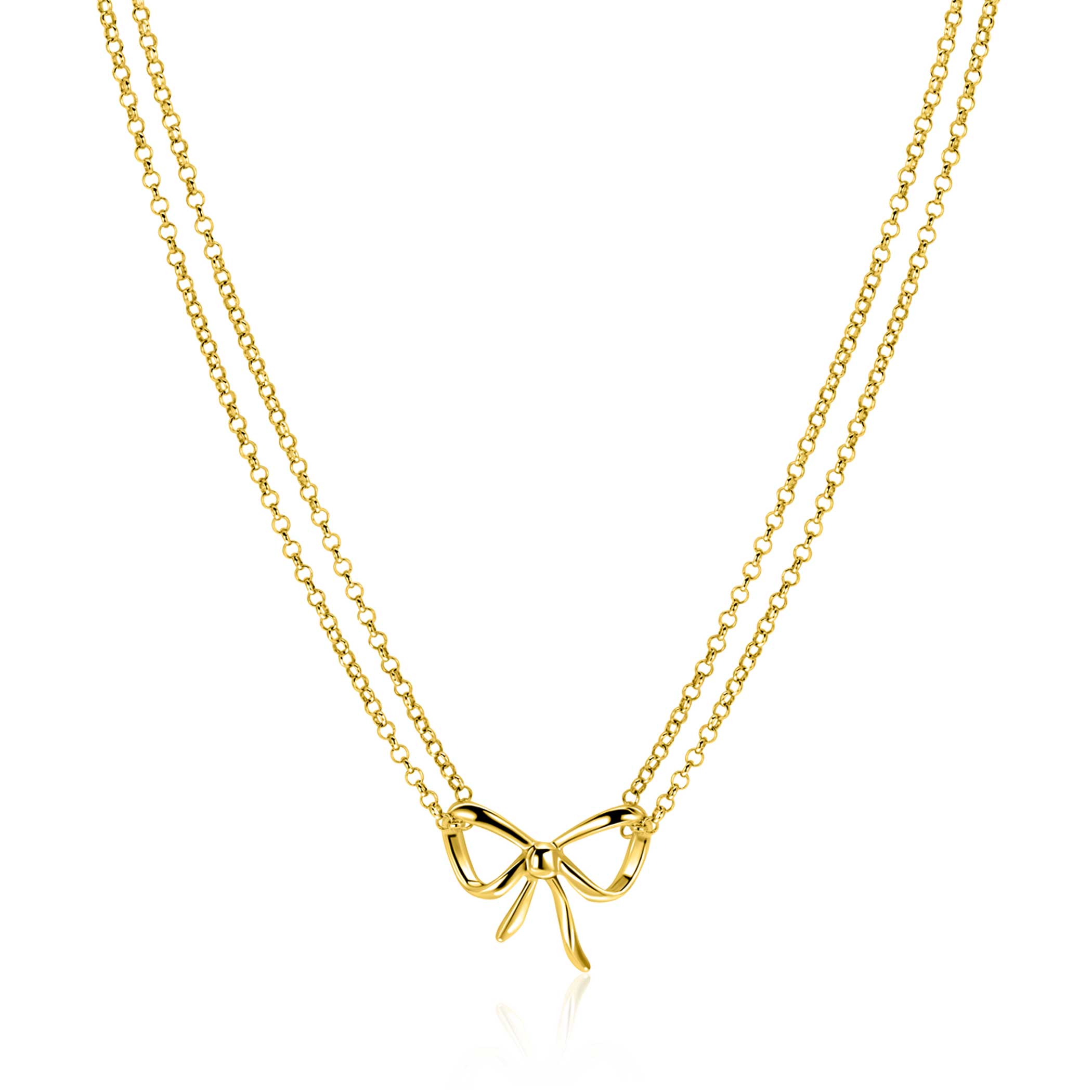 ZINZI Verguld Zilveren Ketting 40-43cm - ZIC2677