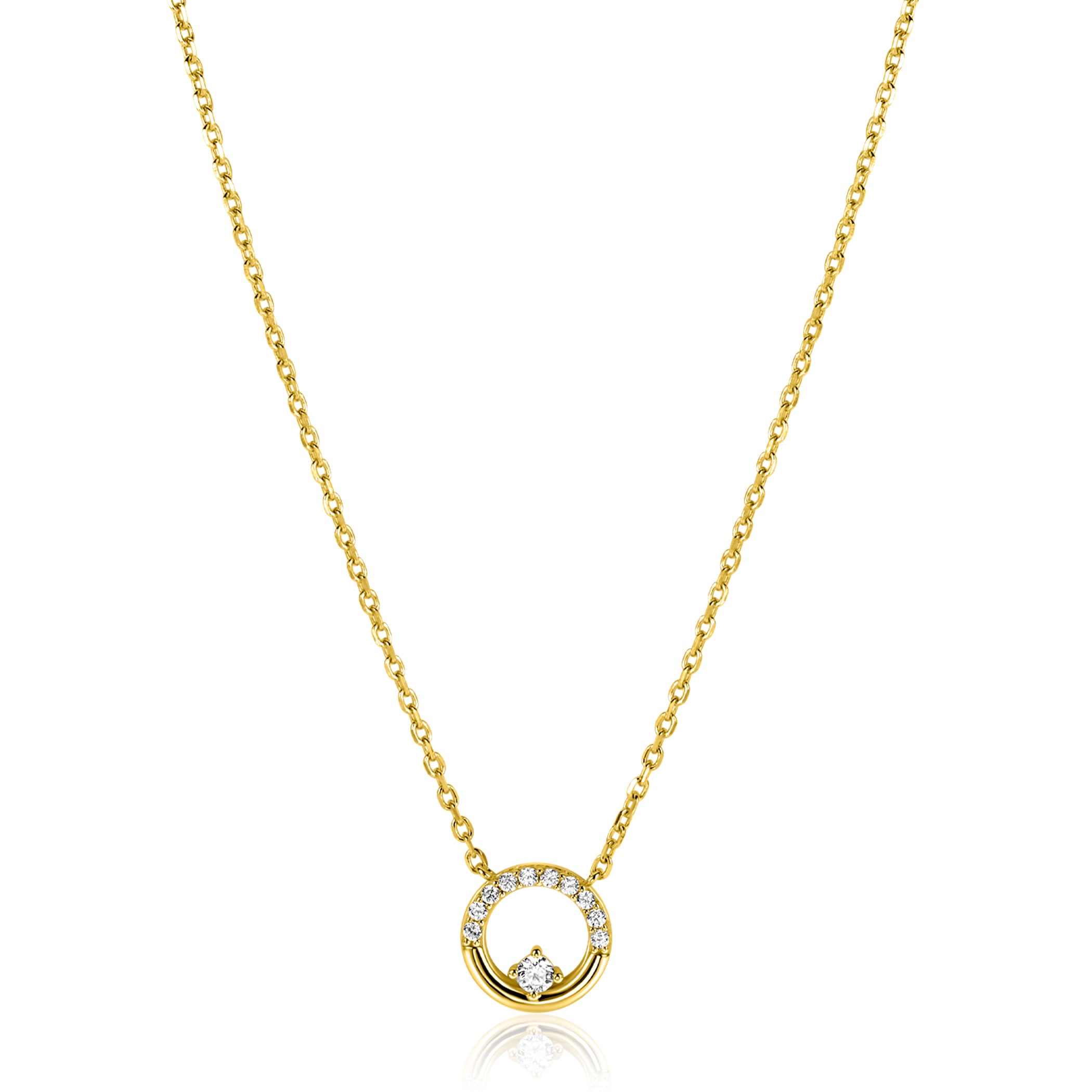 ZINZI Verguld Zilveren Ketting 42-45cm - ZIC2725Y