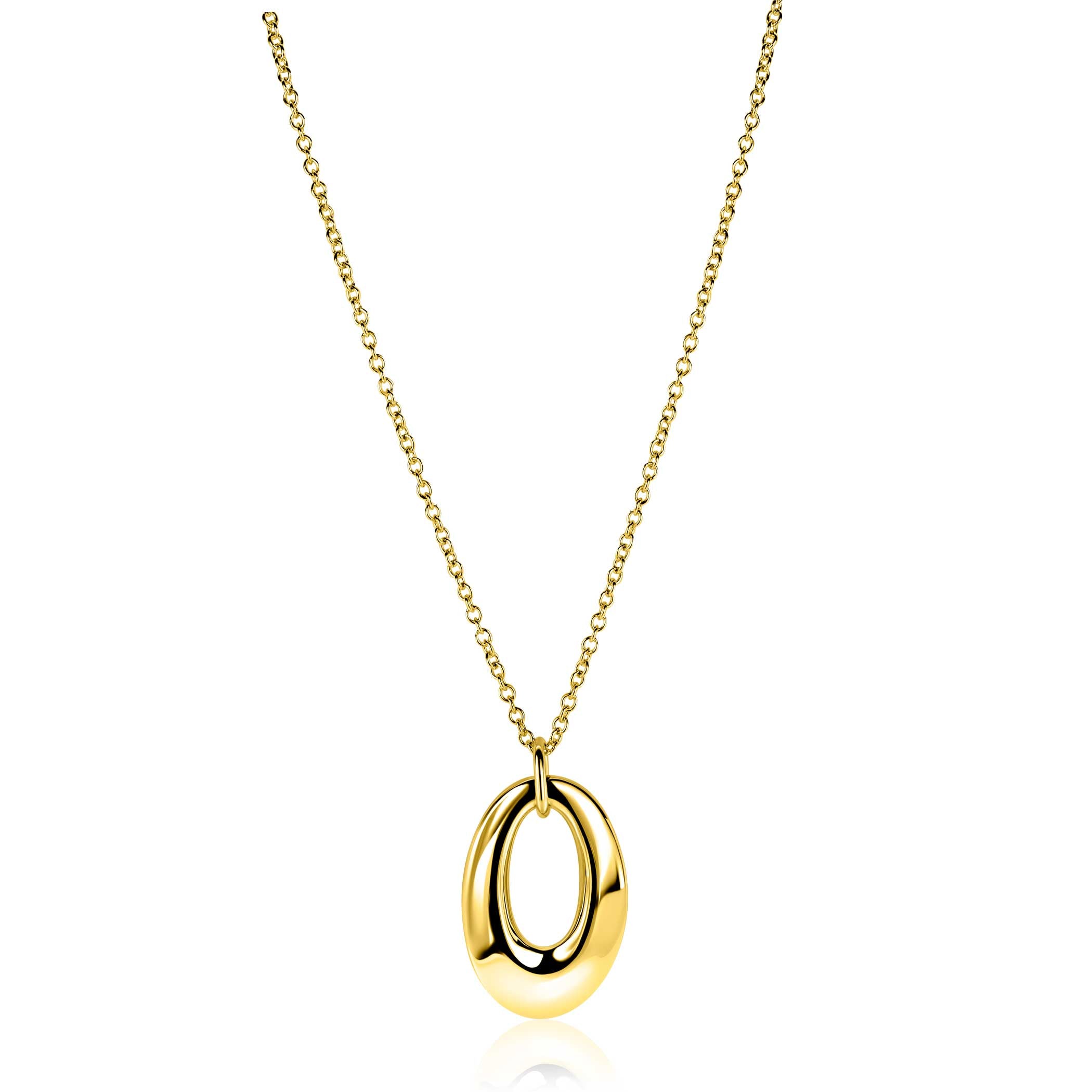 ZINZI Verguld Zilveren Ketting 42-47 cm - ZIC2787G