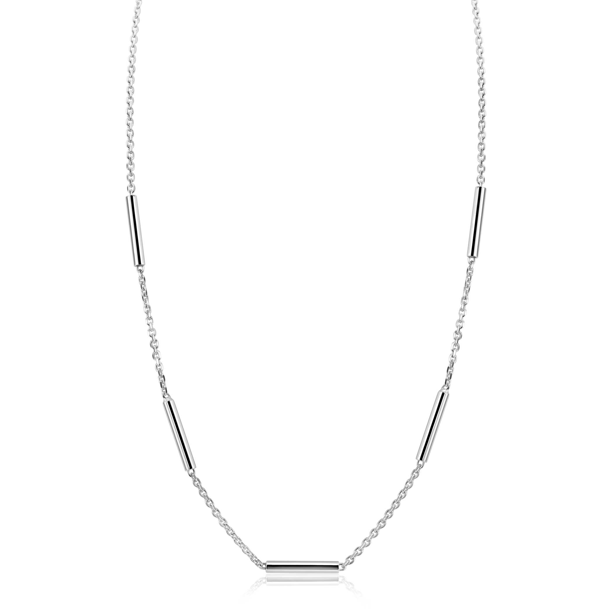 ZINZI Zilveren Ketting 42-45 cm - ZIC2800