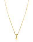 ZINZI Goldplated Ketting Cross-over Zirkonia 45 cm – ZIC2801