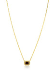 ZINZI Goldplated Ketting Bruine Kleursteen 45 cm – ZIC2803