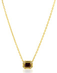 ZINZI Goldplated Ketting Bruine Kleursteen 45 cm – ZIC2803