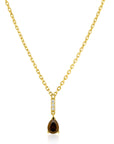 ZINZI Goldplated Ketting Bruine Kleursteen 45 cm – ZIC2804
