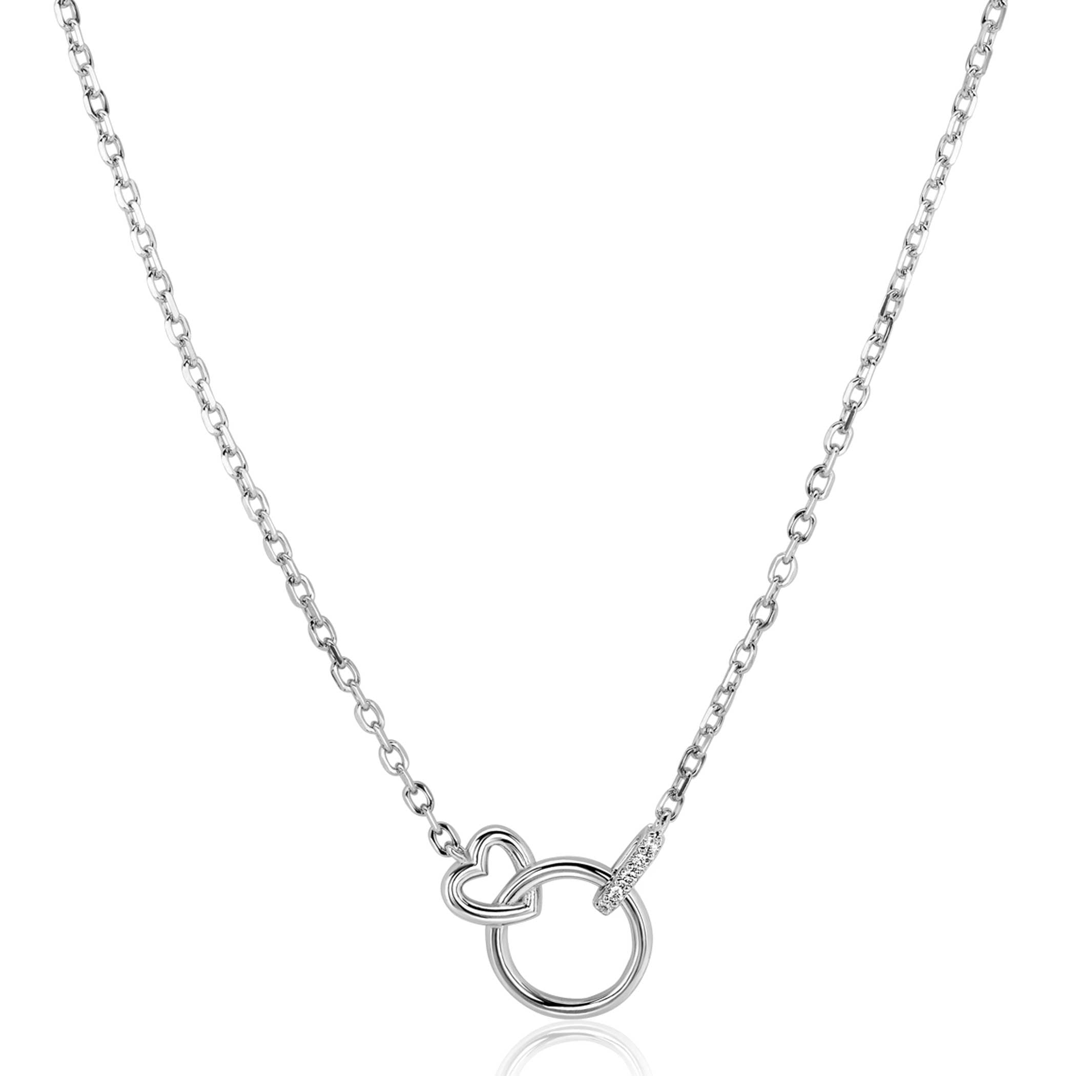 ZINZI Zilveren Ketting 42-45 cm - ZIC2811