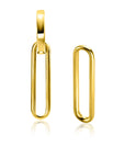 Zinzi Gold Plated Zilveren Oorbedels Paperclip Glad 28mm - ZICH2416G (zonder oorringen), exclusief en kwalitatief hoogwaardig. Ontdek nu!