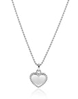 ZINZI zilveren hanger hart met parelrand voor gravure ZIH2652 (zonder collier) - PansiteNederland.nl