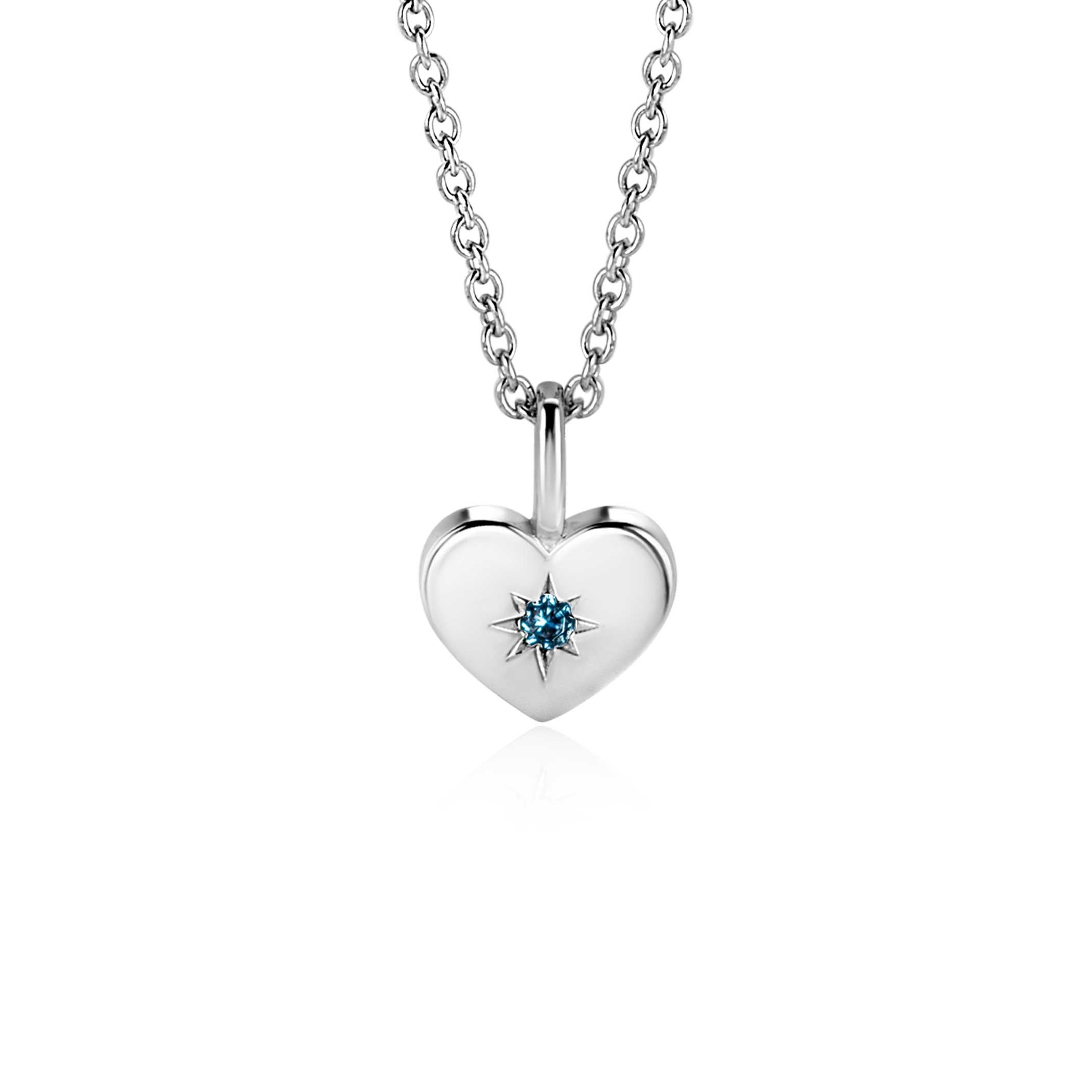 ZINZI Zilveren Hanger met Blauwe Zirkonia ZIHZ-DEC