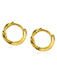 ZINZI gold plated zilveren oorringen met gedraaide buis 12 x 2mm ZIO2321G - PansiteNederland.nl