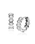 ZINZI zilveren luxe oorringen met zeshoeksvormen bezet met witte zirkonia's en klapsluiting ZIO2543 - 15mm - PansiteNederland.nl