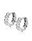 ZINZI zilveren luxe oorringen met zeshoeksvormen bezet met witte zirkonia's en klapsluiting ZIO2543 - 15mm - PansiteNederland.nl