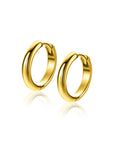 ZINZI gold plated zilveren gladde oorringen met ronde buis 16 x 3mm ZIO2601G - PansiteNederland.nl