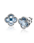 ZINZI zilveren oorstekers in klaver vorm met lichtblauwe zirkonia ZIO2663B - PansiteNederland.nl