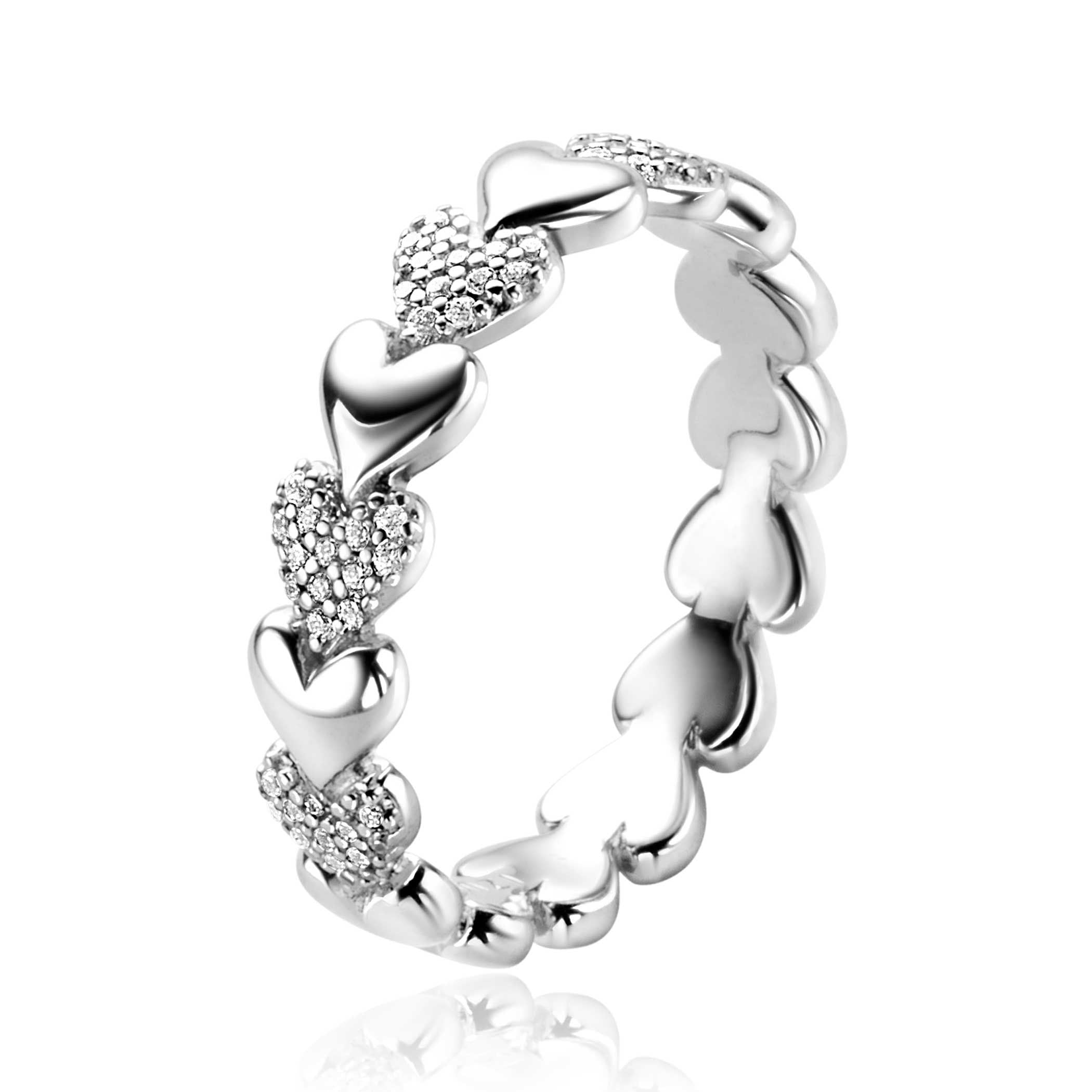 ZINZI Zilveren Ring met Witte Zirkonia - ZIR1798Z