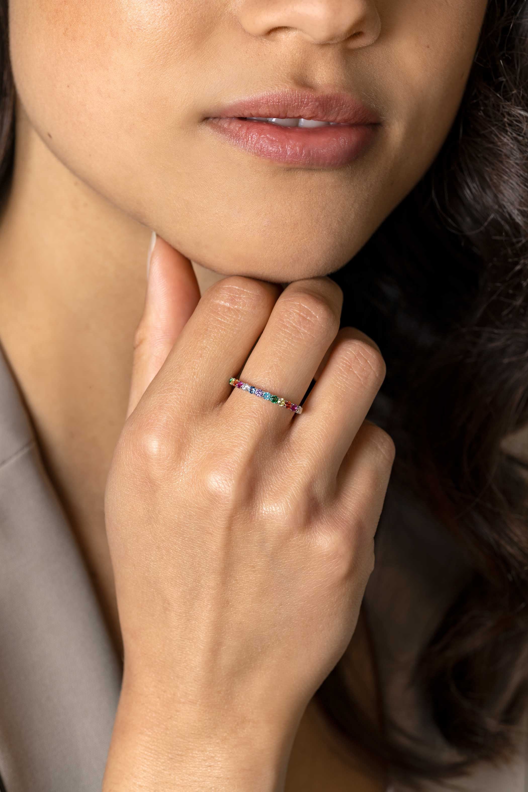 ZINZI Zilveren Ring met Zirkonia multicolor - ZIR2486