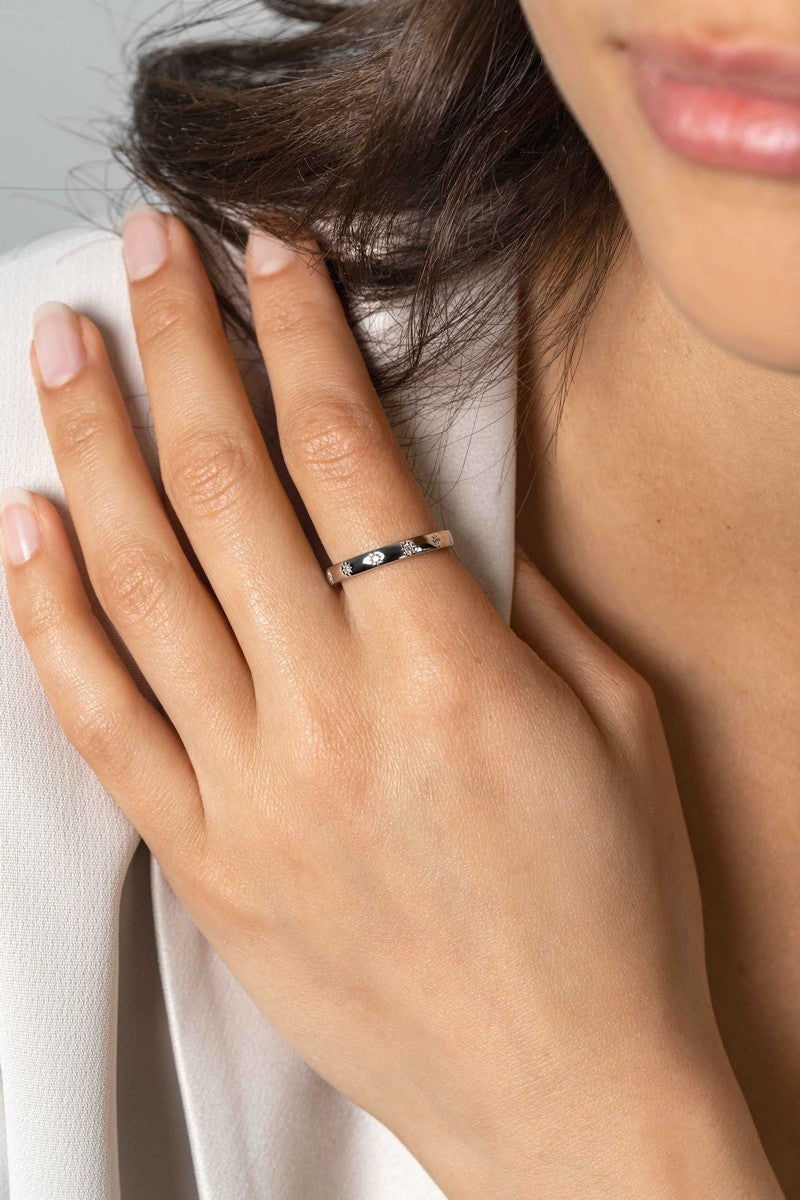ZINZI Zilveren Ring met Witte Zirkonia - ZIR2491