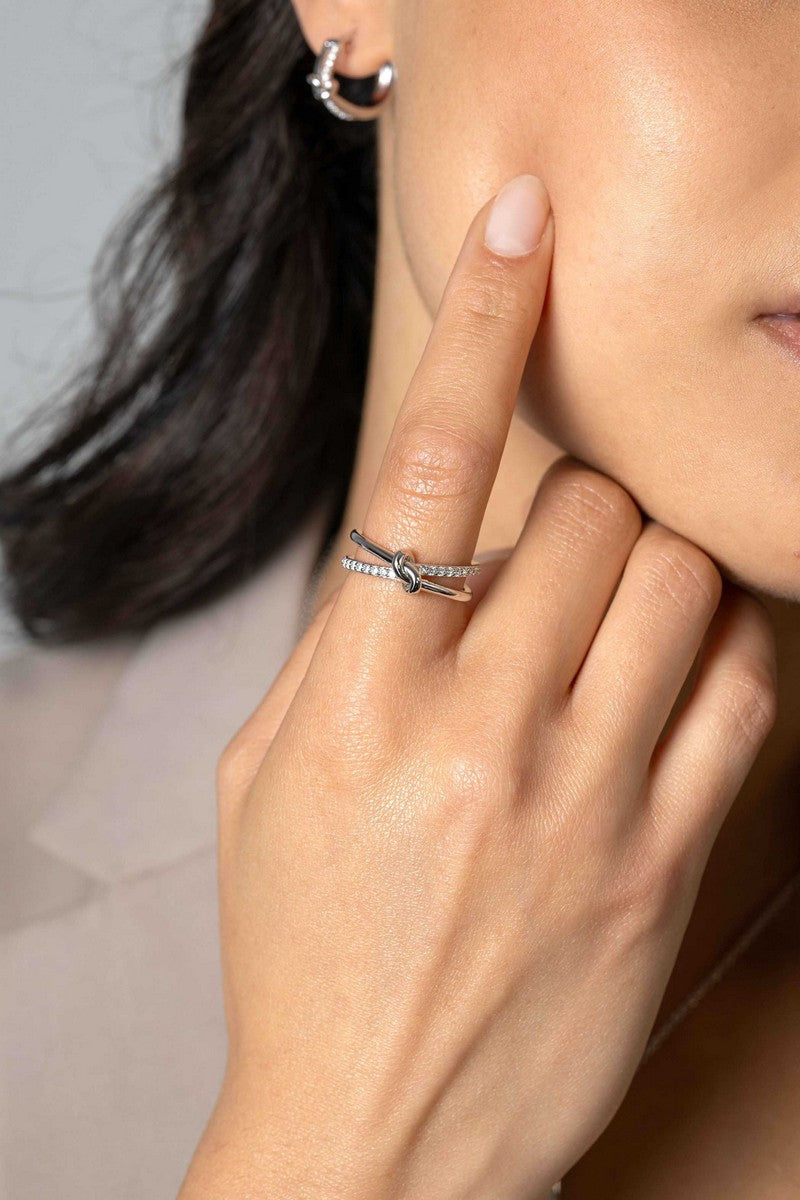 ZINZI Zilveren Ring met Witte Zirkonia - ZIR2505